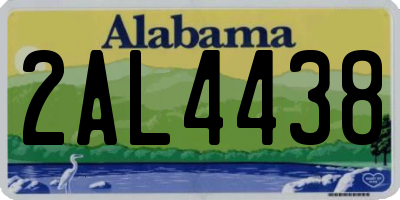 AL license plate 2AL4438