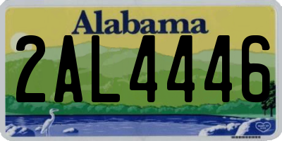 AL license plate 2AL4446