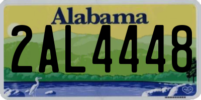 AL license plate 2AL4448