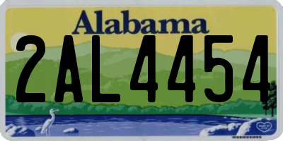 AL license plate 2AL4454