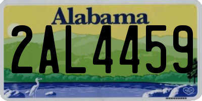 AL license plate 2AL4459
