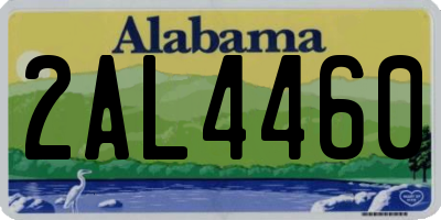 AL license plate 2AL4460