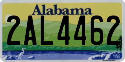 AL license plate 2AL4462