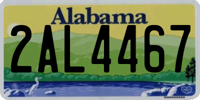 AL license plate 2AL4467