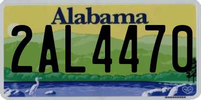 AL license plate 2AL4470