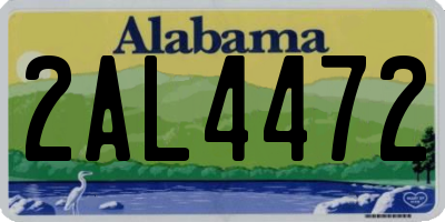AL license plate 2AL4472