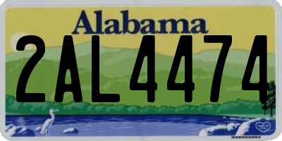 AL license plate 2AL4474