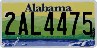 AL license plate 2AL4475