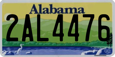 AL license plate 2AL4476