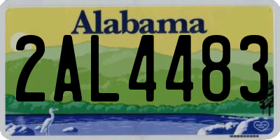 AL license plate 2AL4483
