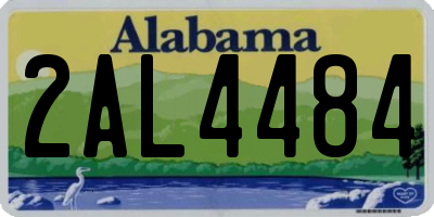 AL license plate 2AL4484