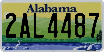 AL license plate 2AL4487