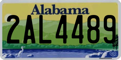 AL license plate 2AL4489