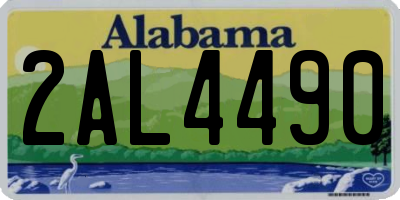 AL license plate 2AL4490