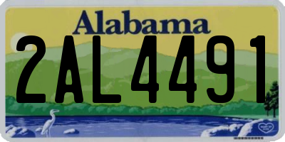 AL license plate 2AL4491