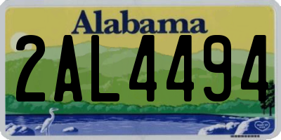 AL license plate 2AL4494
