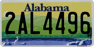 AL license plate 2AL4496