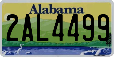 AL license plate 2AL4499