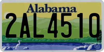 AL license plate 2AL4510