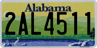 AL license plate 2AL4511
