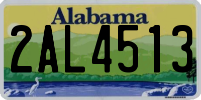 AL license plate 2AL4513