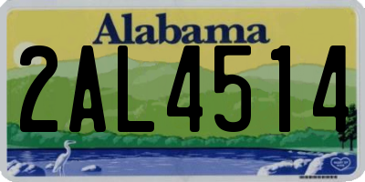 AL license plate 2AL4514