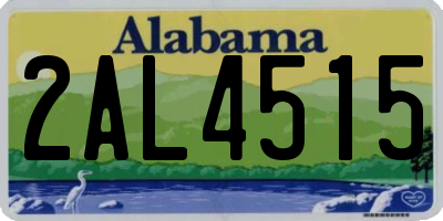 AL license plate 2AL4515