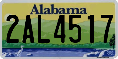 AL license plate 2AL4517