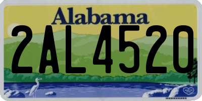 AL license plate 2AL4520