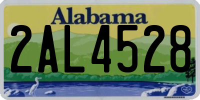 AL license plate 2AL4528