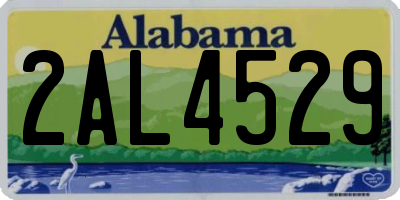 AL license plate 2AL4529