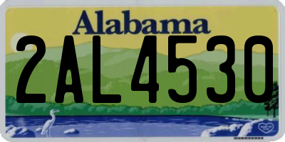 AL license plate 2AL4530