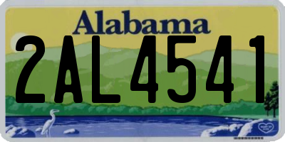 AL license plate 2AL4541