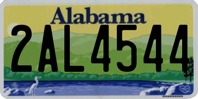 AL license plate 2AL4544