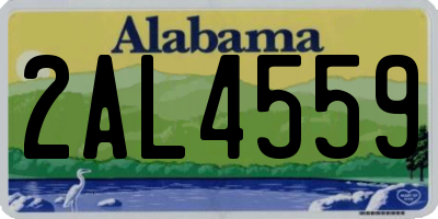 AL license plate 2AL4559