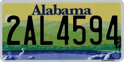 AL license plate 2AL4594