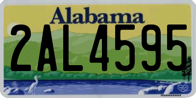 AL license plate 2AL4595