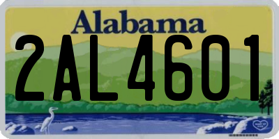 AL license plate 2AL4601