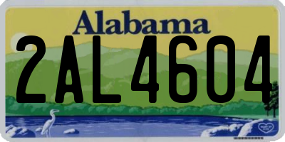 AL license plate 2AL4604