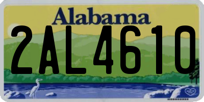 AL license plate 2AL4610
