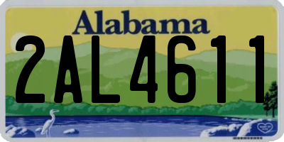 AL license plate 2AL4611