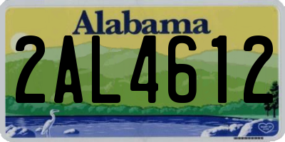 AL license plate 2AL4612