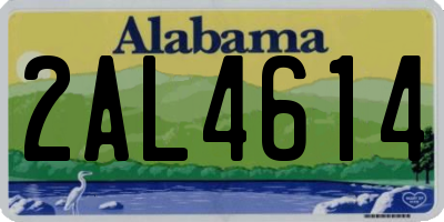 AL license plate 2AL4614