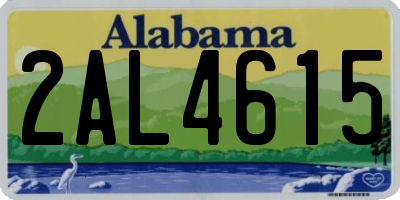 AL license plate 2AL4615