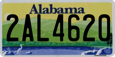 AL license plate 2AL4620