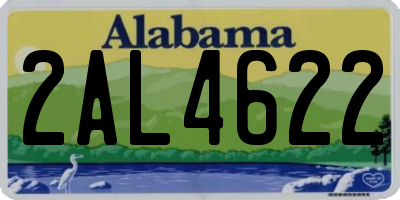 AL license plate 2AL4622