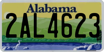AL license plate 2AL4623