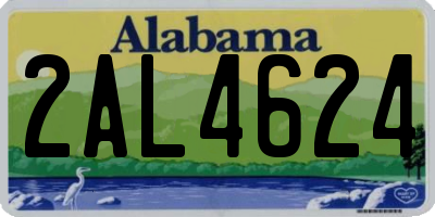 AL license plate 2AL4624