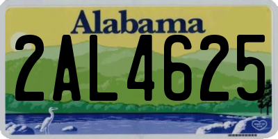 AL license plate 2AL4625