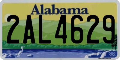 AL license plate 2AL4629